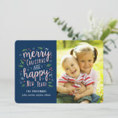 Fijne Editable Color Holiday-fotokaarten Feestdagenkaart (Staand voorkant)