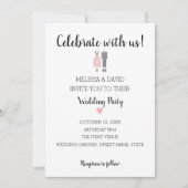 Fijne Eenvoudige bruid en bruidebruidjes Kaart (Voorkant)