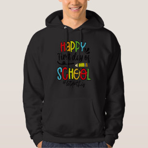 Fijne eerste dag Laten we dit doen Terug naar scho Hoodie