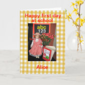 Fijne eerste dag op school kaart (Gele Bloem)