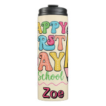 Fijne Eerste Dag Op School Mooie Potlood Stippen