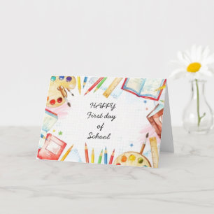 Fijne eerste dag schoolkaart kaart