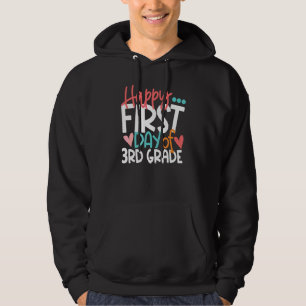 Fijne eerste dag van de 3e klas leraar leerling te hoodie