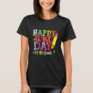 Fijne eerste dag van de 4e gradgierkleurstof terug t-shirt