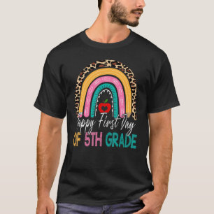 Fijne eerste dag van de 5e klas leraar terug naar t-shirt