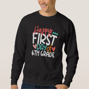 Fijne eerste dag van de 6e klas leraar terug naar  trui