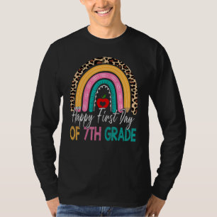 Fijne eerste dag van de 7e graad leraar terug naar t-shirt
