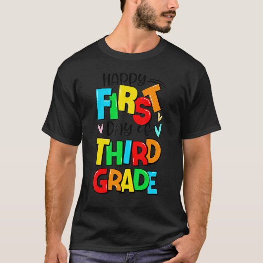Fijne eerste dag van de derde graad terug naar de t-shirt (Voorkant)