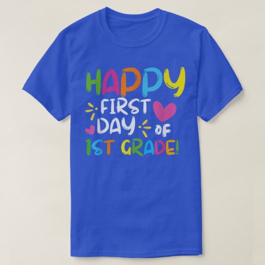 Fijne eerste dag van de eerste graad leraar terug t-shirt (Design voorkant)