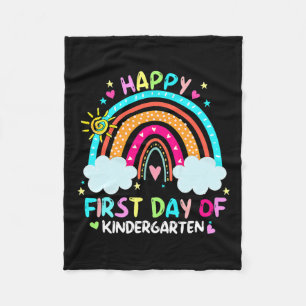 Fijne eerste dag van de kinderopvang naar school fleece deken