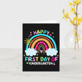 Fijne eerste dag van de kinderopvang naar school kaart (Gele Bloem)