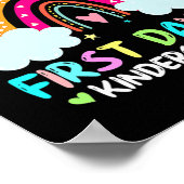 Fijne eerste dag van de kinderopvang naar school poster (Hoek)