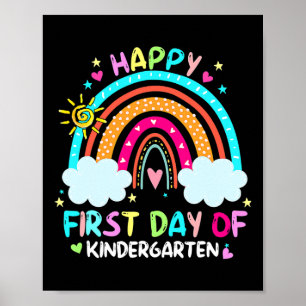 Fijne eerste dag van de kinderopvang naar school poster