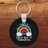 Fijne eerste dag van de kinderopvang naar school sleutelhanger (Voorkant)