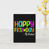 Fijne eerste dag van de leerkracht terug naar scho kaart (Gele Bloem)