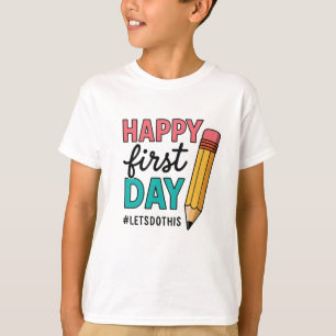 Fijne eerste dag van de leraar aan de school t-shirt