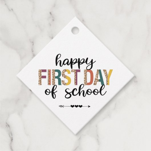 Fijne Eerste Dag van de School Bedankjes Labels (Voorkant)