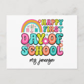 Fijne Eerste Dag van de School Feestdagenkaart (Voorkant)