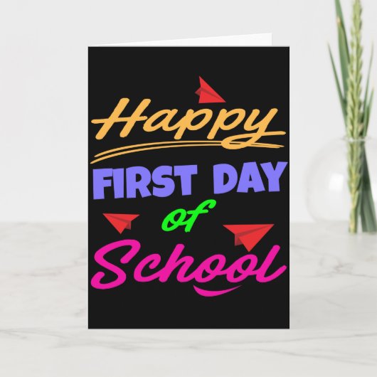 Fijne Eerste Dag van de School Kaart (Voorkant)