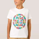 Fijne Eerste Dag van de School T-shirt (Voorkant)