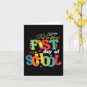 Fijne eerste dag van de school terug naar school l kaart (Gele Bloem)