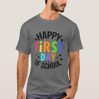 Fijne eerste dag van de school terug naar school l t-shirt
