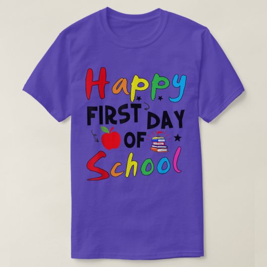 Fijne eerste dag van de school terug naar school l t-shirt (Design voorkant)
