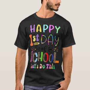 Fijne eerste dag van de school terug naar school l t-shirt
