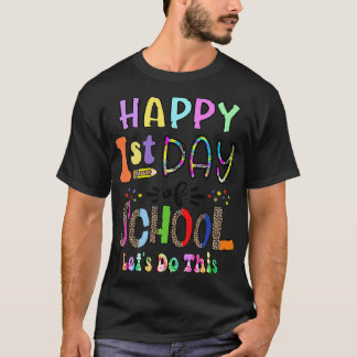 Fijne eerste dag van de school terug naar school l t-shirt