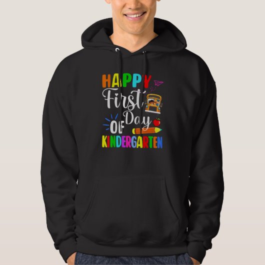 Fijne eerste dag van de schoolKindertuin Leerkrach Hoodie (Voorkant)