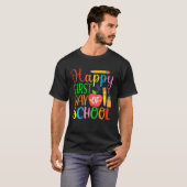 Fijne eerste dag van de schoolleraar en de student t-shirt (Voorkant volledig)