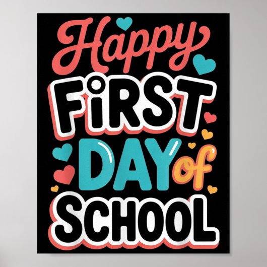 Fijne eerste dag van de schoolleraar student poster (Voorkant)