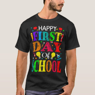 Fijne eerste dag van de schoolleraar student t-shirt