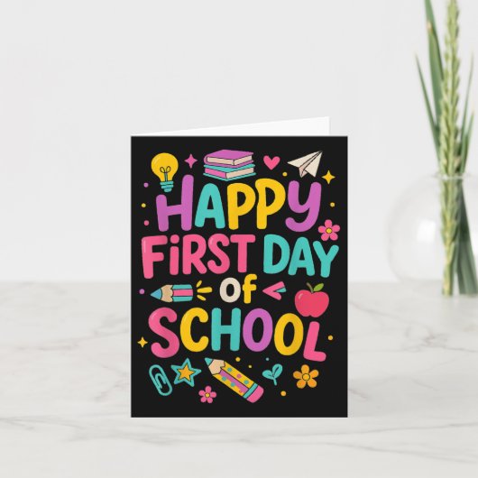 Fijne eerste dag van de schoolleraar-student terug kaart (Voorkant)