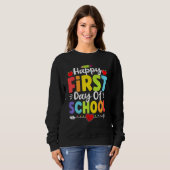 Fijne eerste dag van de schoolleraar-student terug trui (Voorkant volledig)