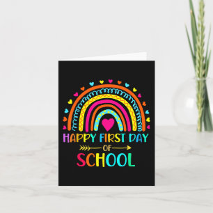 Fijne eerste dag van de schoolregenboog terug naar kaart