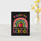 Fijne eerste dag van de schoolregenboogleraar teru kaart (Gele Bloem)