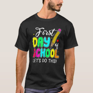 Fijne eerste dag van de schoolreis terug naar scho t-shirt