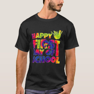 Fijne eerste dag van de schooltijd Tie Dye Pencil  T-shirt