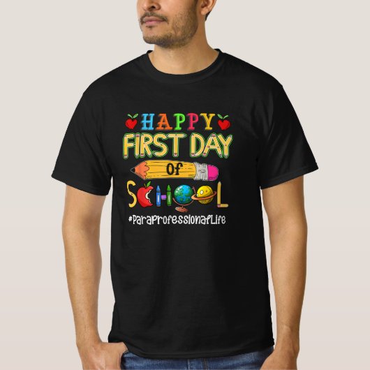 Fijne eerste dag van de schoolverlater t-shirt (Voorkant)