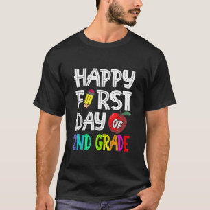 Fijne eerste dag van de tweede klas terug naar sch t-shirt