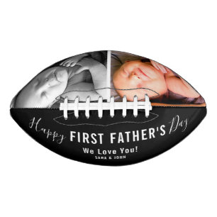 Fijne Eerste Dag van de Vader Zwarte 2 Fotonaam American Football