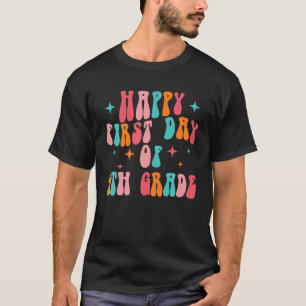 Fijne eerste dag van de vierde klas terug naar sch t-shirt