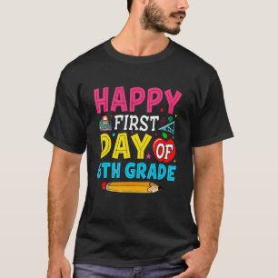 Fijne eerste dag van de zesde klas student terug n t-shirt