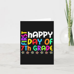 Fijne eerste dag van de zevende graad terug naar d kaart