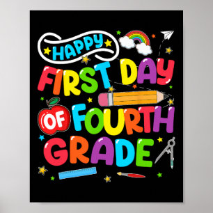 Fijne eerste dag van groep 6 terug naar school ler poster