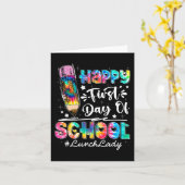 Fijne eerste dag van het schoolteam Lunch Lady ter Kaart (Gele Bloem)