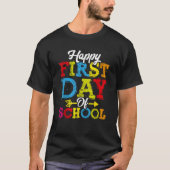 Fijne eerste dag van het Shirt van de school Leerl (Voorkant)