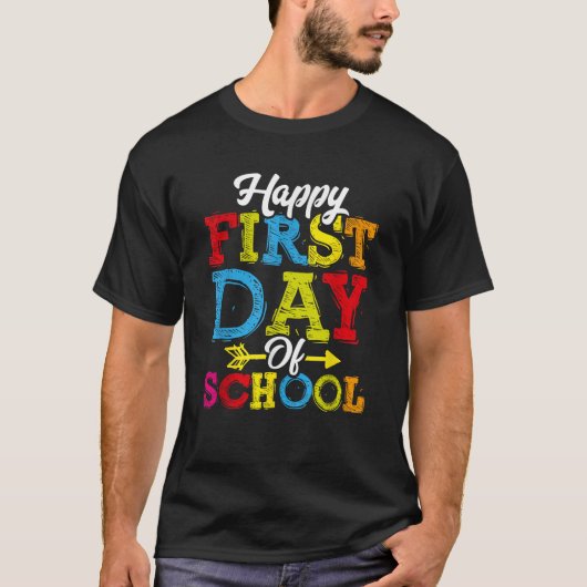 Fijne eerste dag van het Shirt van de school Leerl (Voorkant)