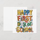 Fijne Eerste Dag Van School | Terug Naar School (Voorkant / Achterkant)